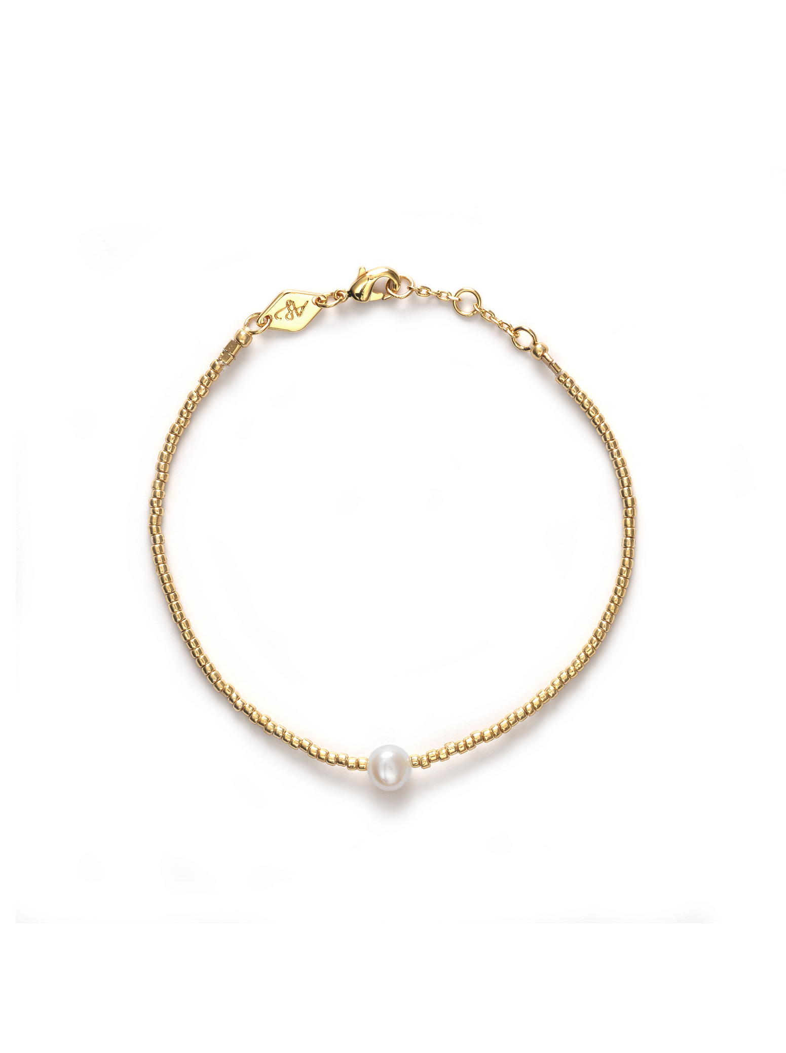 Milepæl dragt utilfredsstillende ANNI LU | Pearly Bracelet // Gold | Køb armbånd hos NORI NORI