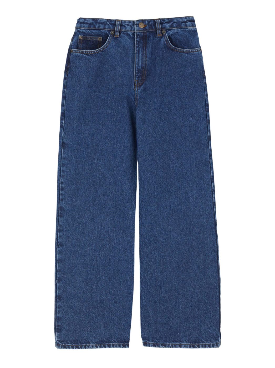 køb skall studio denim wide leg jeans mid blue denim